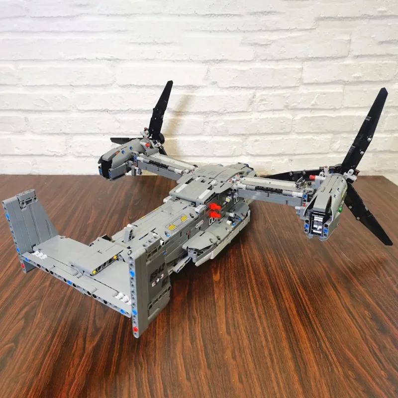 1685pcs Electric Technical Osprey Transport Aircraft Building Blocks High-Tech set mattoni Boy Toys regalo per bambini