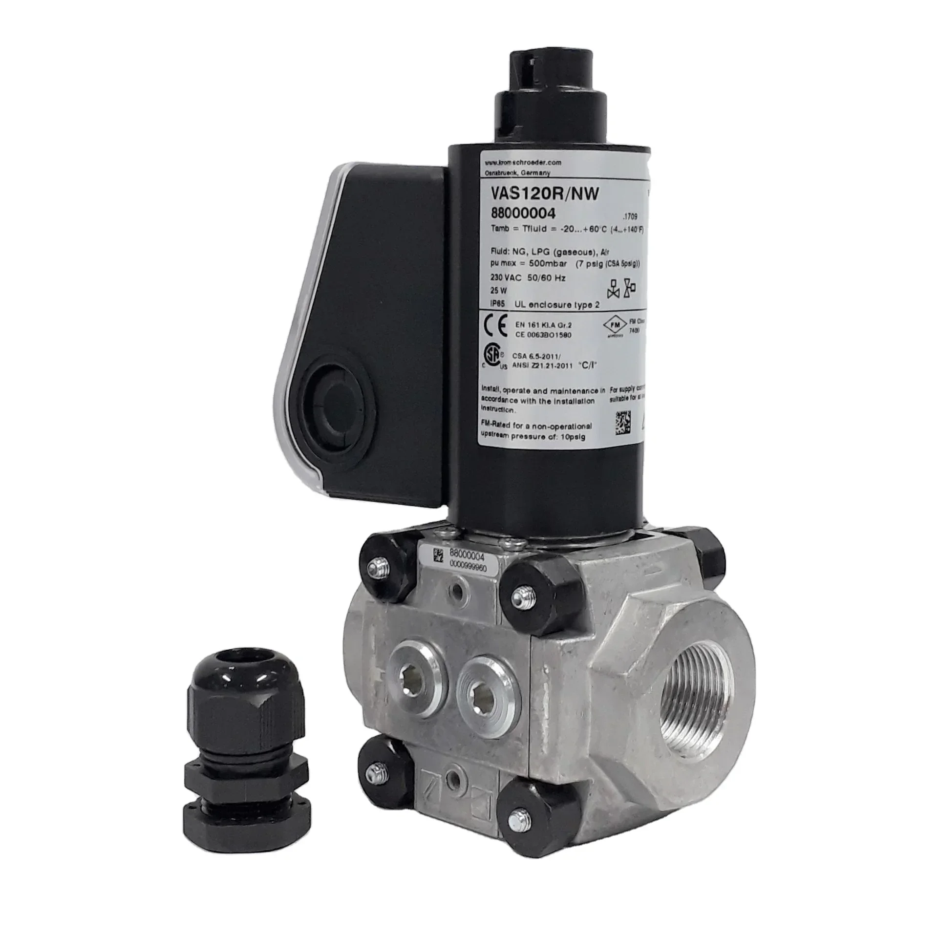 

Kromschroder VAS120R/NW Gas Solenoid Control Valve for Industrial Combustion