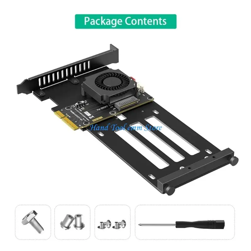 H37F EDSFF Adapter Card for Enterprise E3.S PCIe 5.0 Adapter Desktop Mounting Tray with Secure Screws