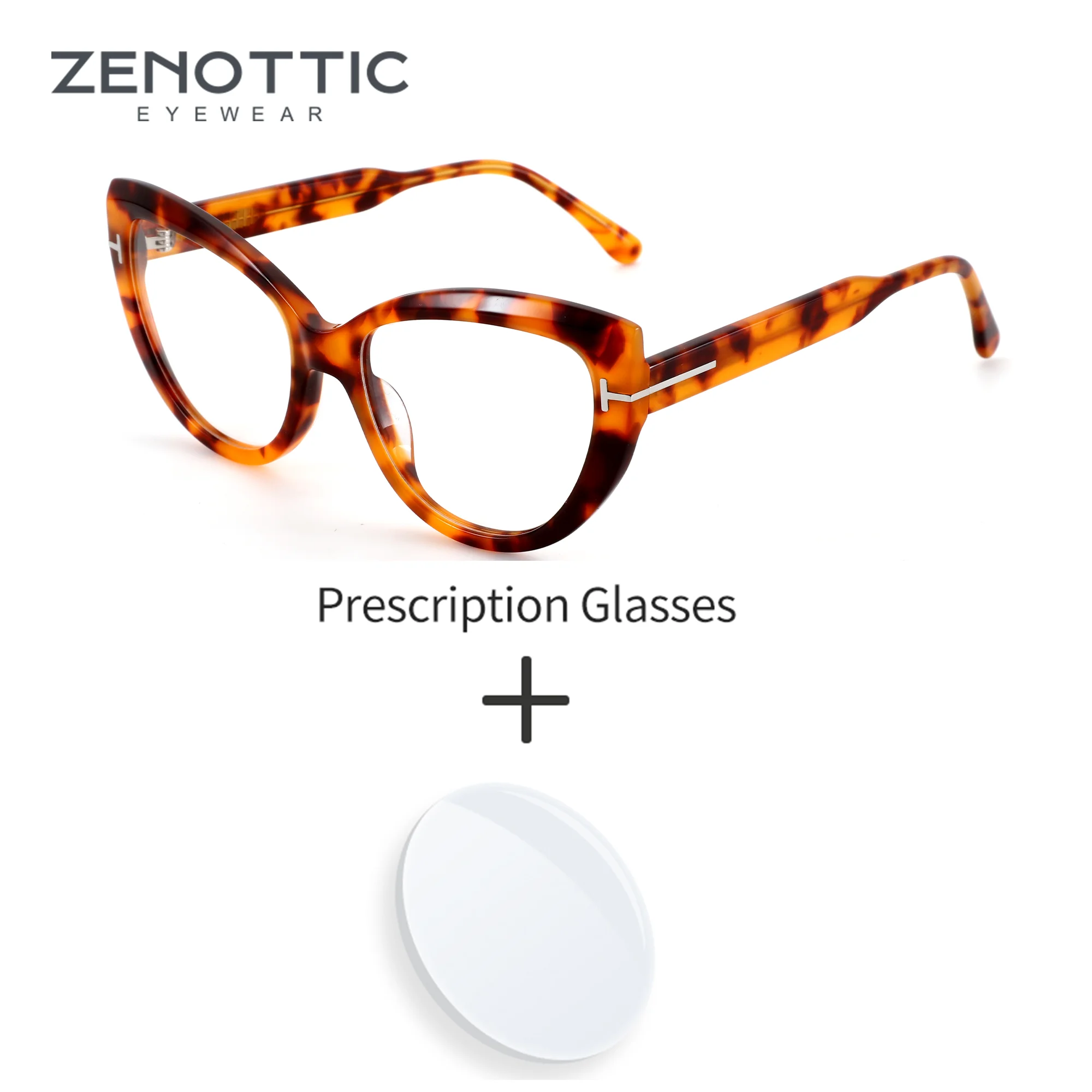 

ZENOTTIC S размер стильные ацетатные очки «кошачий глаз» по рецепту для женщин анти-синий свет прогрессивные/фотохромные оптические очки