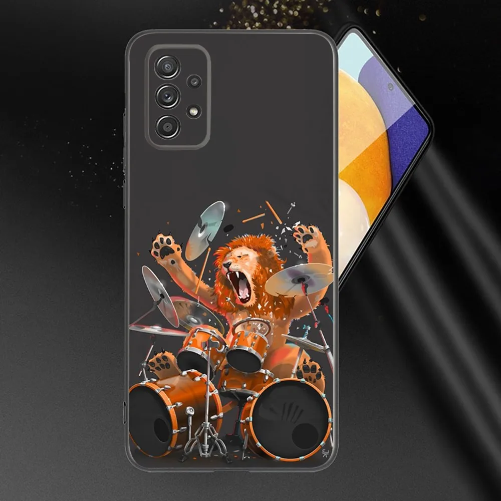 Drum Drummer Phone Case For Samsung Galaxy A13,A21s,A22,A31,A32,A52,A53,A71,A80,A91 Soft Black Phone Cover