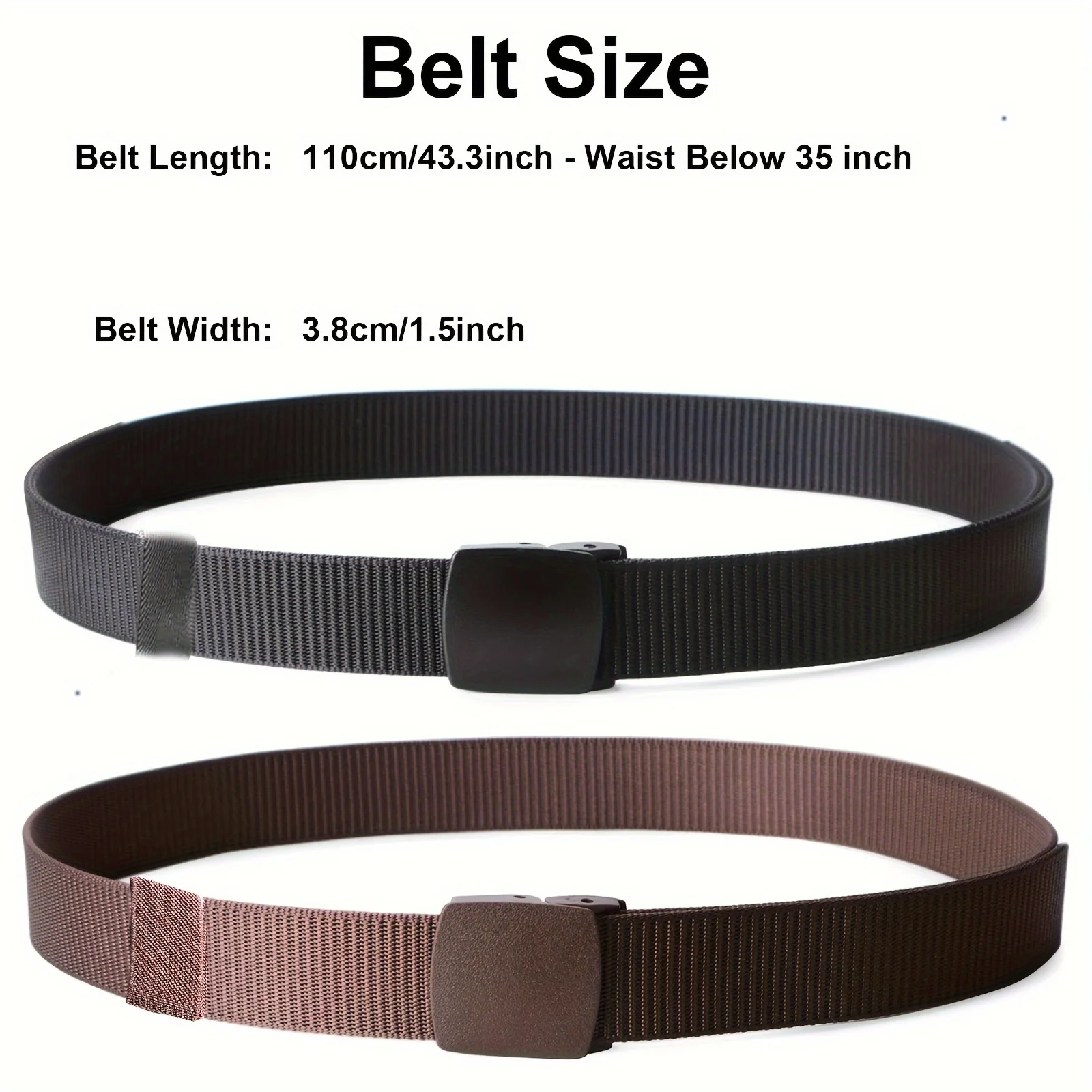 2-piece lightweight breathable waist belt two-color multi piece set, suitable for daily wear by pants runners