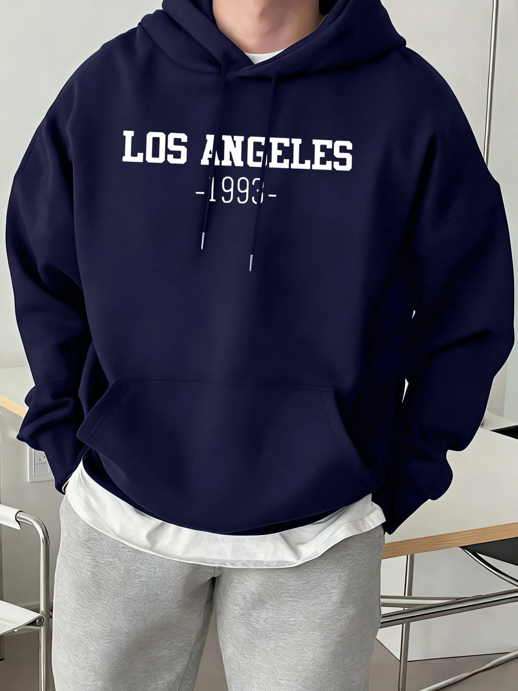 Los Angeles 1993, Muster für Herren, lässig, weiche Kleidung, Street Basic, Kapuzenpullover, Herbst, Sport, Streetwear, bequem, trendig, Sweatshirts, Unisex