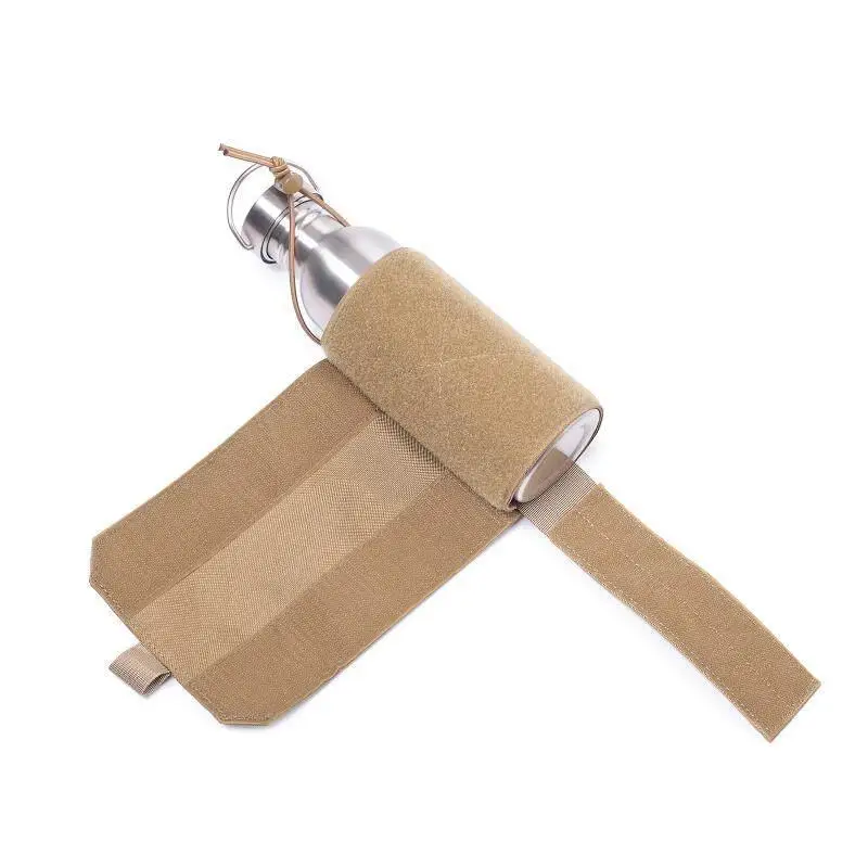 Outdoor Tactical Water Bottle Bag Insulated Cup Cover Waist Hanging Bag round Sound Bag Molle Adjustable Matching Sports Bag