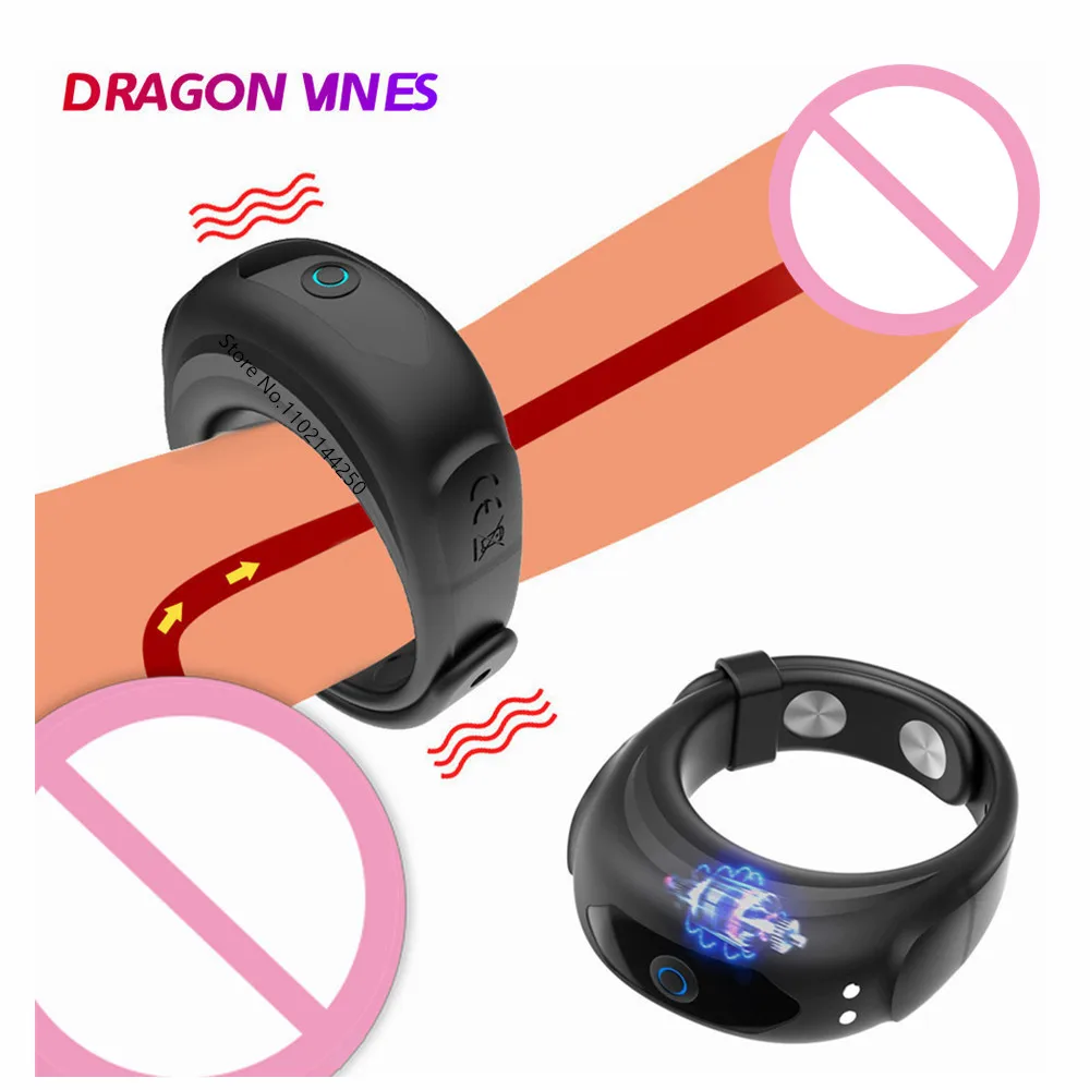 

Adjustable Vibrating Cock Ring For Men Masturbator Penis Ring Vibrator Male Delay Ejaculation Adult Sex Toys For Man Cockring