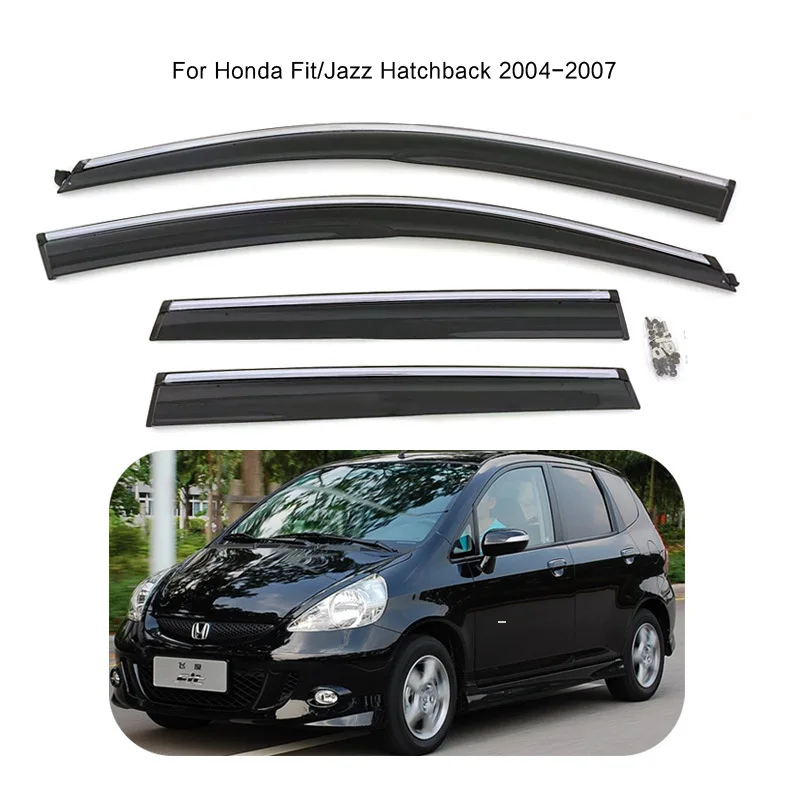 Specially used for Honda 2004-2007 Fit high-quality injection molded weather shield Fit/Jazz window rain shield