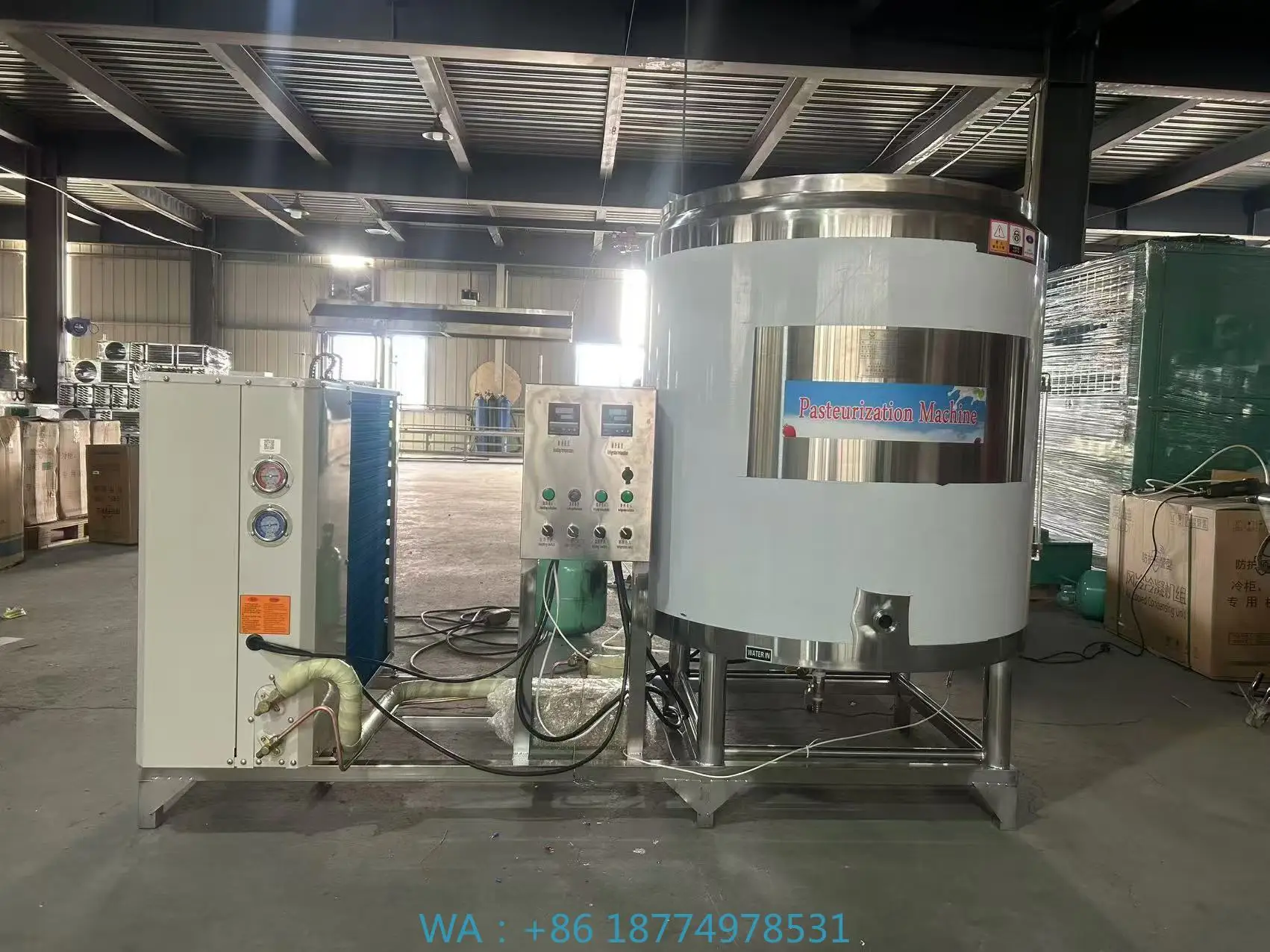 Pasteurizzatore da 1 sistema in varie capacità00L 200L 300L 500L Macchina per pasteurizzazione del succo con conservazione di raffreddamento S