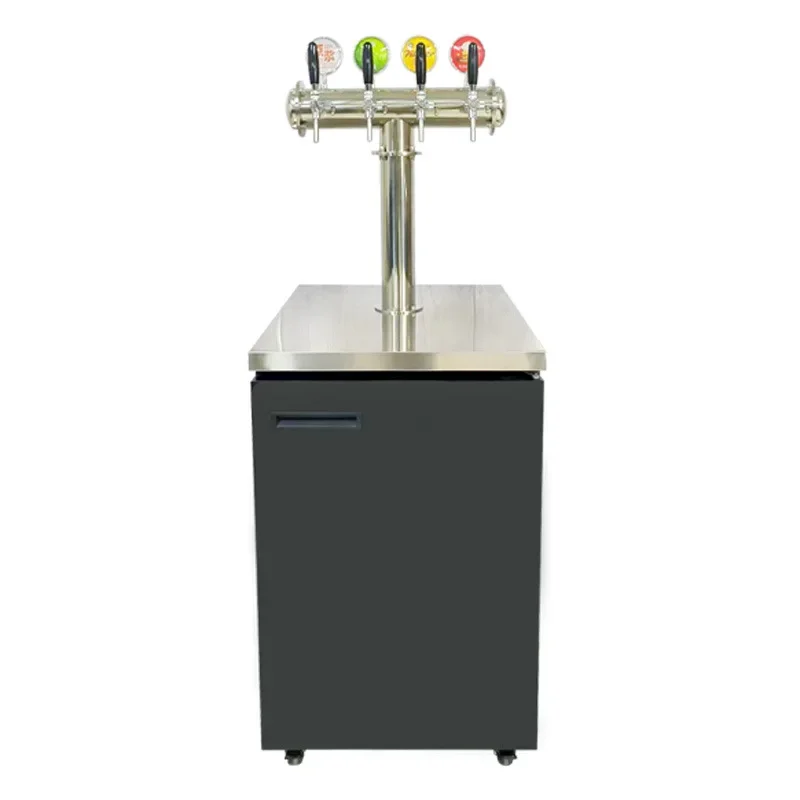 

Small air-cooled craft beer machine four barrels four heads refrigerated refrigerator fresh draft beer machine