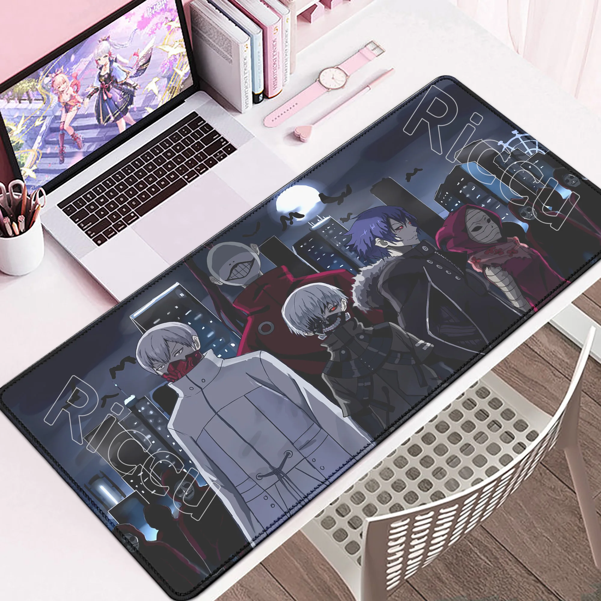 

1000-7 Anime Tokyo Ghoul Mouse Pad Pain Cool Kaneki Ken Mousepad HD Print Computer Gamer Lock Edge PC Mice Pad Keyboard Desk Mat