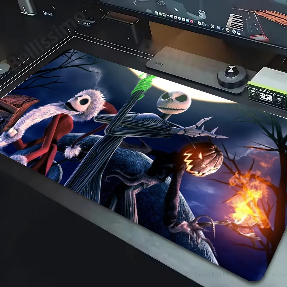 The N-Nightmare Before Christmas Mousepad Non-slip Suitable For Office Computers Laptops E-sports Game Desk Mats XXL Keyboard