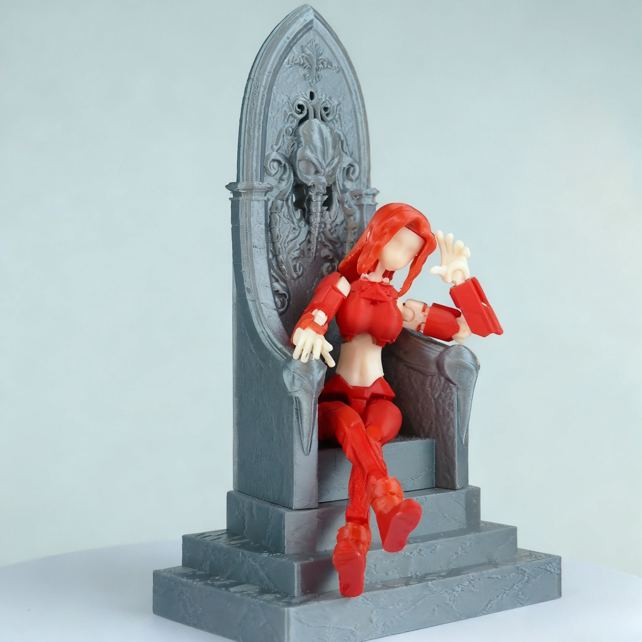 Base de trono impresa en 3D, escala 1/12, exclusiva para figuras de acción, escultura artística de plástico, asiento, decoración de juguete