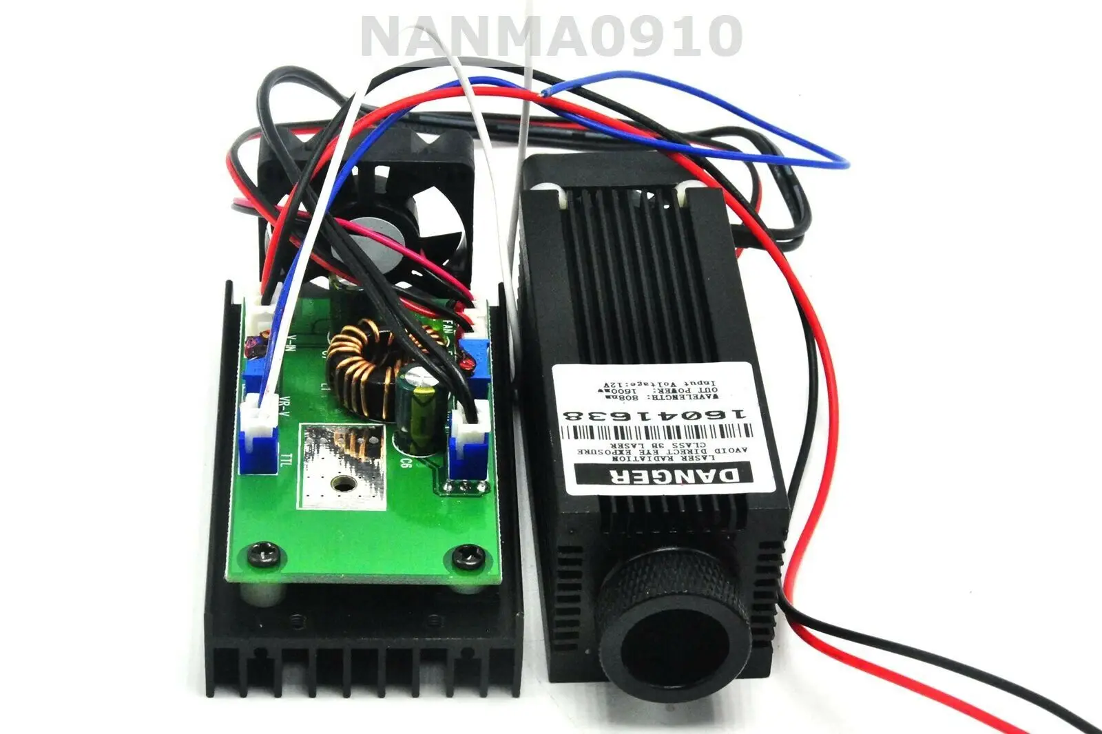 445nm 450nm 2W Adjustable Focal Laser Module with Fan / TTL