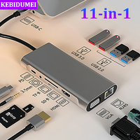 11-in-1 USB C Docking Station USB 3.0 HUB Type C to HDMI Adapter USB C HUB USB C Splitter Adapter OTG For PC Laptop Macbook Pro