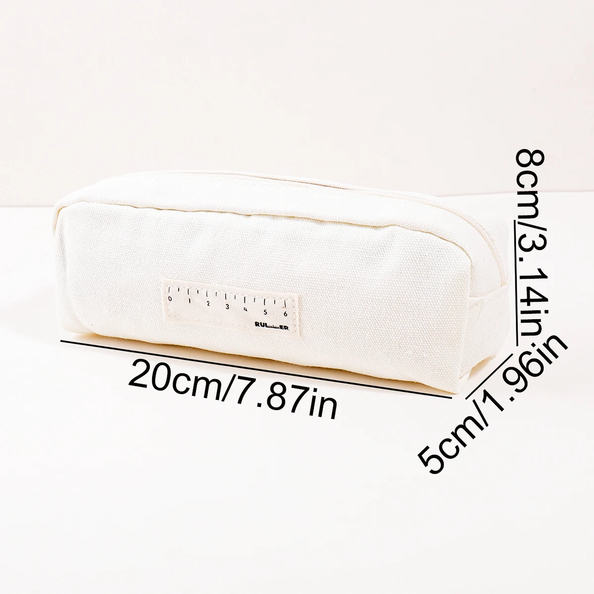 Minimalist solid color single-layer pencil case, used for storing stationery and office supplies, pencil case for back to school