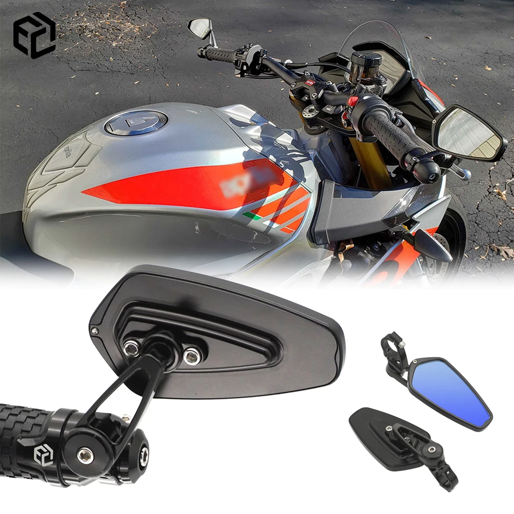 Motorcycle Rearview Side Mirror For Aprilia RSV4  RS125 660 50 Tuono 1100 660 CNC Aluminum HD Glass Moto Accessories