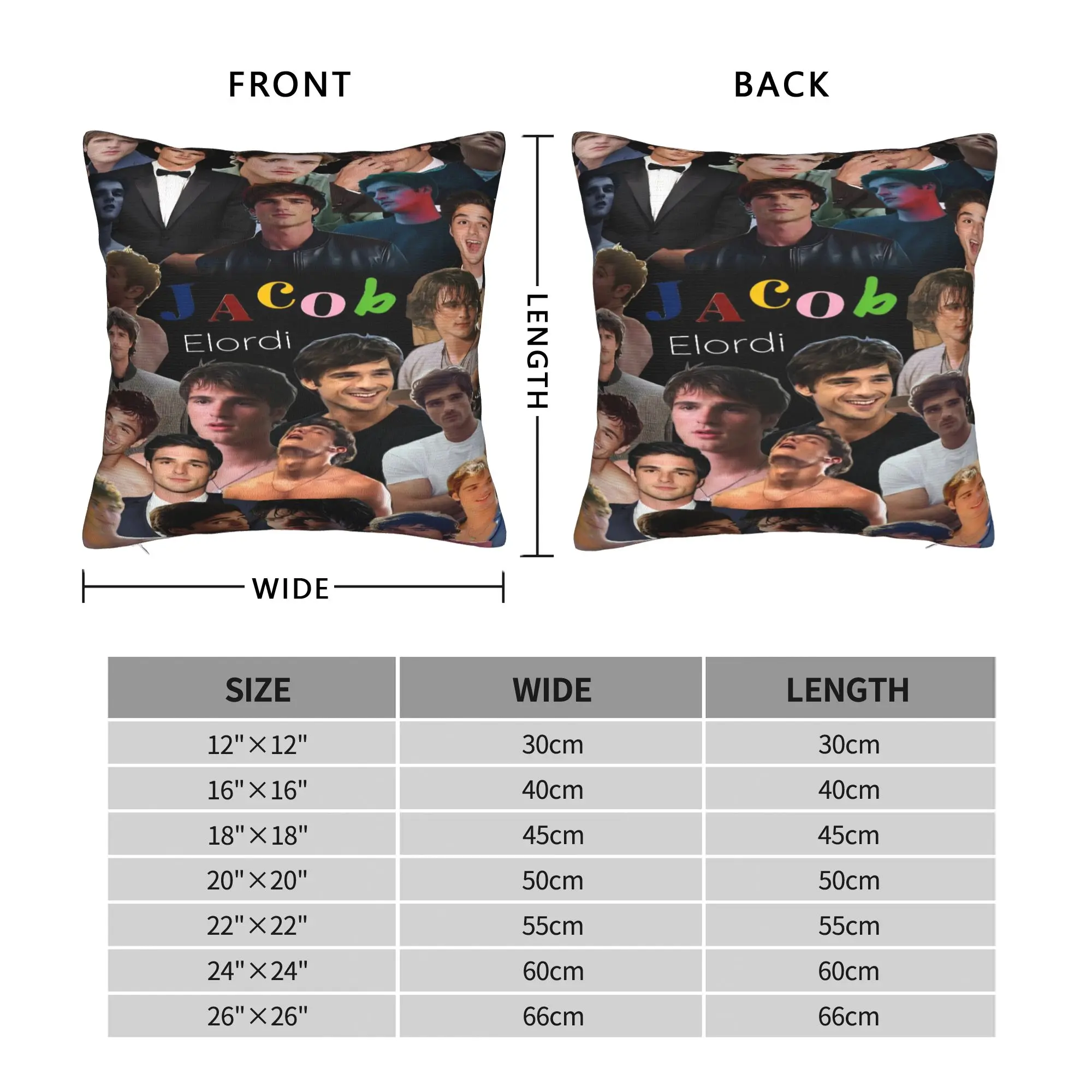 Jacob Elordi Actor Photo Collage Pillowcases  Novelty Pillow Case For Sofa Bedroom Home Decor Soft Pillow Cover