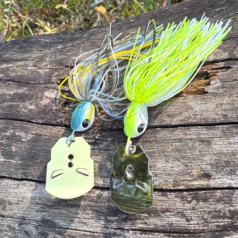 1-5Pcs Chatterbait 16g 19g Angeln Lockt Pesca Silikon Röcke Wobble Klinge Löffel Gummi Jig Kopf haken Draht Swimbait Spinner Köder – Detail 2