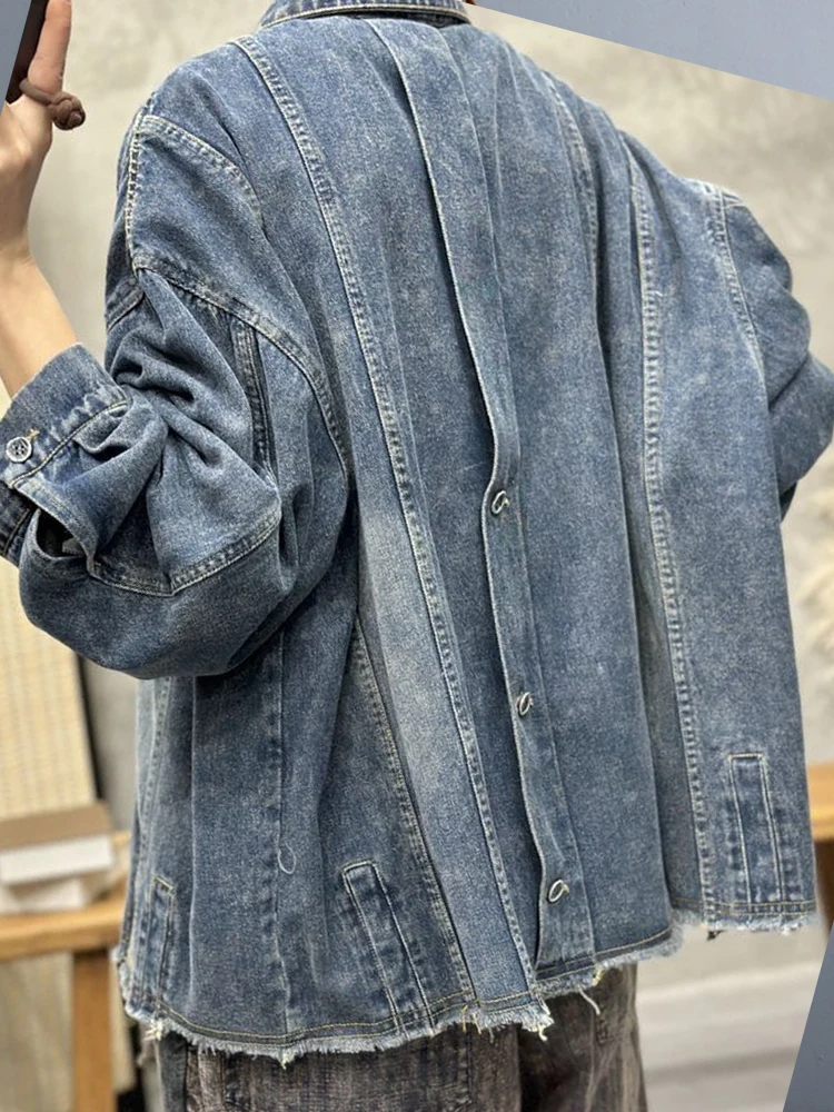 Max LuLu British 2024 Autumn Womens Vintage Leisure Denim Jacket Fashion Loose Punk Coats Classic Female Luxury Harajuku Clothes