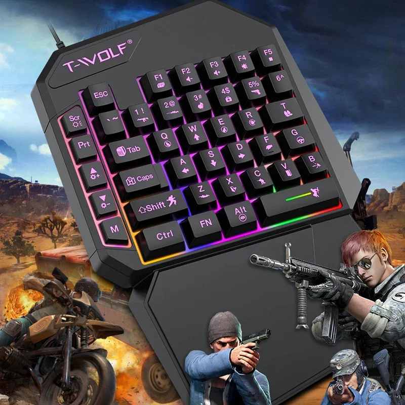 Imagem -04 - Mobile Controller Gaming Teclado e Mouse Suit Compatível com Bluetooth Android Adaptador Ios Novo T19