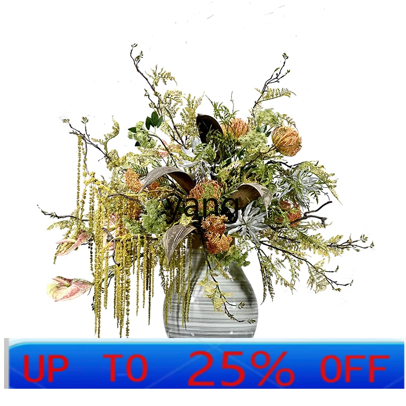 

LTT New Chinese Simulation Flower Art Sales Office Hotel Living Room Coffee Table Entrance Decoration Desktop
