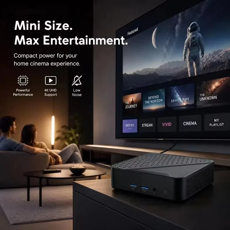 Mini PC 2026 Intel N150 16GB M2 NVMe SSD 512GB Triple 4K WiFi6 BT52 Silent Cooling Office Home Desktop Pro Ultra New Slim HD PC