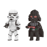 Star Wars Building Blocks Linkgo Stormtroopers Darth Vader Assembly 3D Model Connection Mini Bricks Figure Toys For Kid Gift