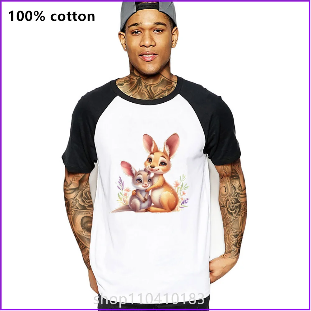 Kangaro Mother'S Days Gift Rabbit T Shirts For Men'S Women Tshirt T-Shirt Oversized Manufacturers Custom Sports Short Clothes St