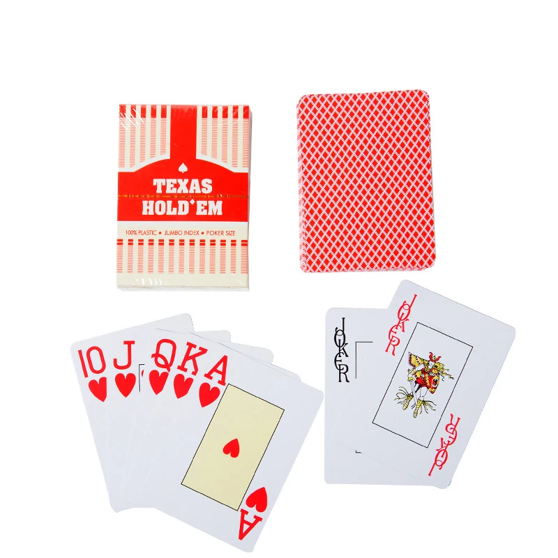 Cartas de plástico clásicas de Texas Hold\'em, cartas de Jombo Index Poker, para entretenimiento de juegos de puente, buena calidad