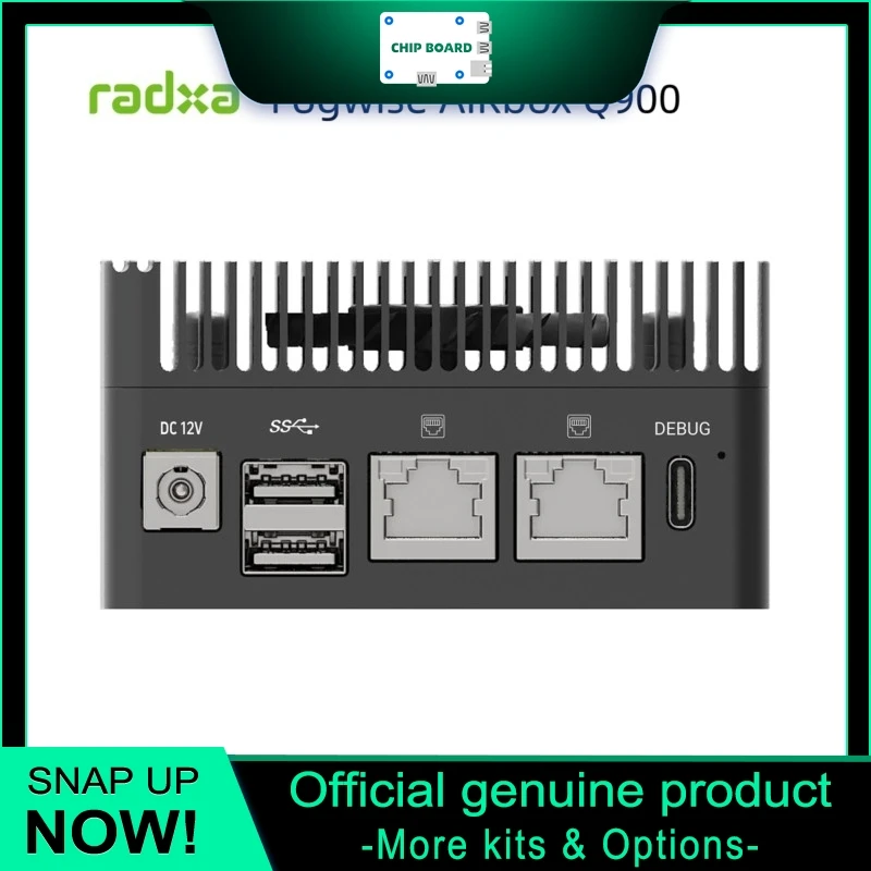 

Radxa Fogwise AIRbox Q900 Edge AI with IQ-9075, 200 TOPS@INT8 (Sparse), octa-core CPU, high-performance GPU, 36GB RAM