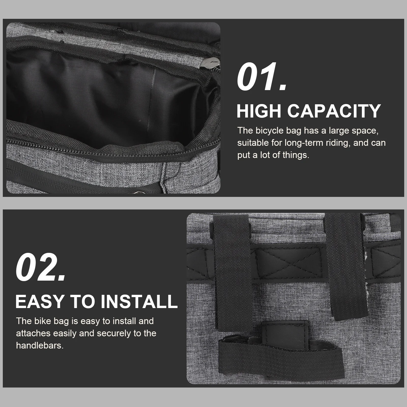 

Handlebar Bag Large Capacity Premium Material Front Storage Pouch Phone Cycling Mountain Road Bike Accessories
