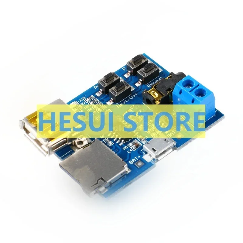 mp3 module comes with power amplifier mp3 decoder TF card U disk decoding player