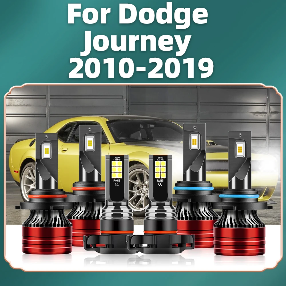 

Для Dodge Journey 2010, 2011, 2012, 2013, 2014, 2016, 2017, 2018, 2019, 6000, лампы головного света, противотуманные автомобильные диодные лампы K, 12 В