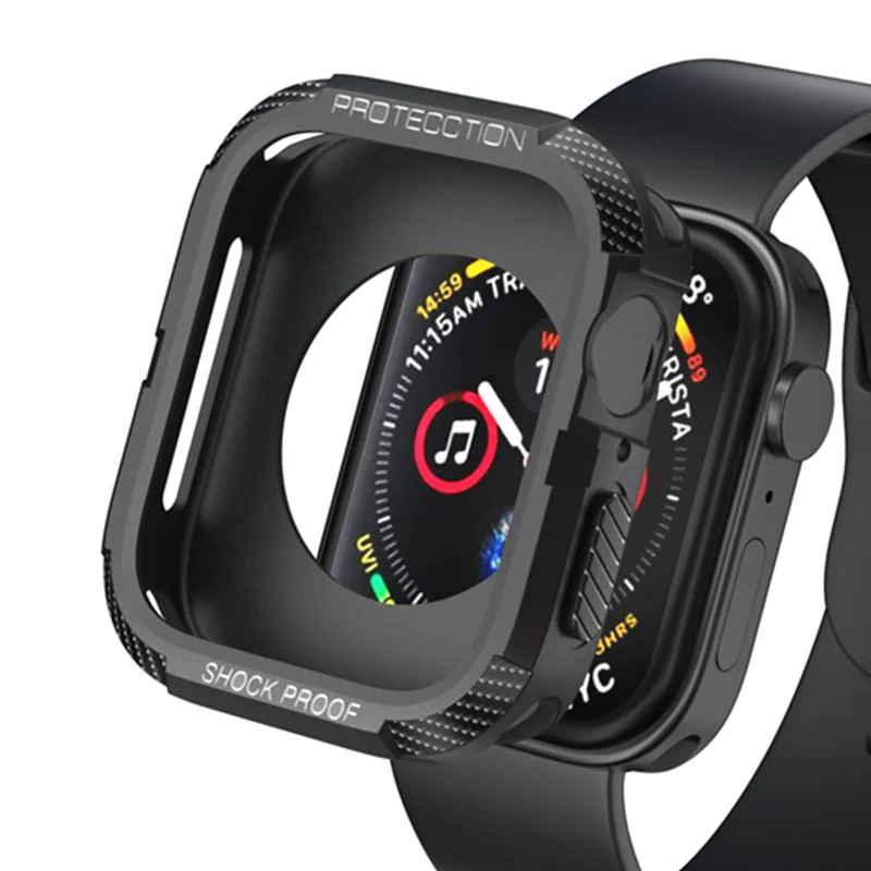 Case For Apple Watch 7/6/SE/5/4/3/2/1 45mm 41mm 42mm 38mm Cases Soft TPU Shockproof Protector Bumper for apple watch 40mm 44mm