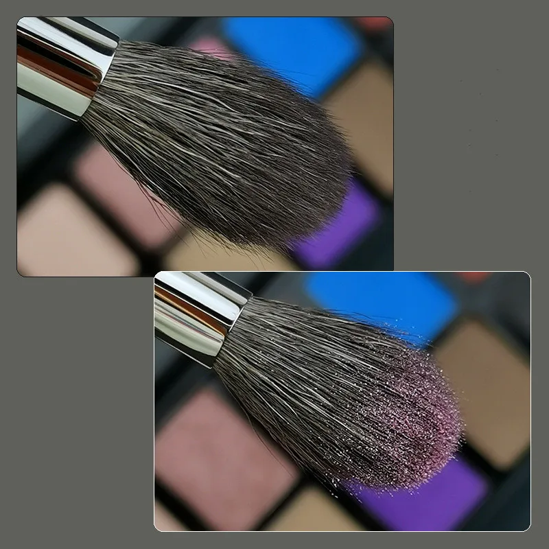 Private Label Eye Shadow Smudge pennelli per trucco pennello per ombretto con dettagli affusolati in pelo di capra naturale