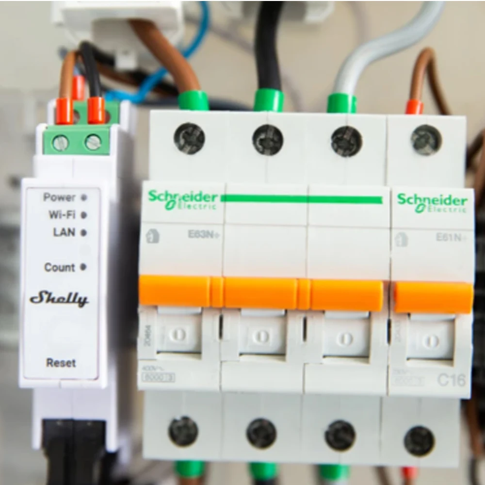 Imagem -03 - Medidor de Energia Shelly-pro 3em 400a Din Rail Fase Montável Medição 400 a Cada Fase Fotovoltaica Neutra Pronta Fotovoltaica