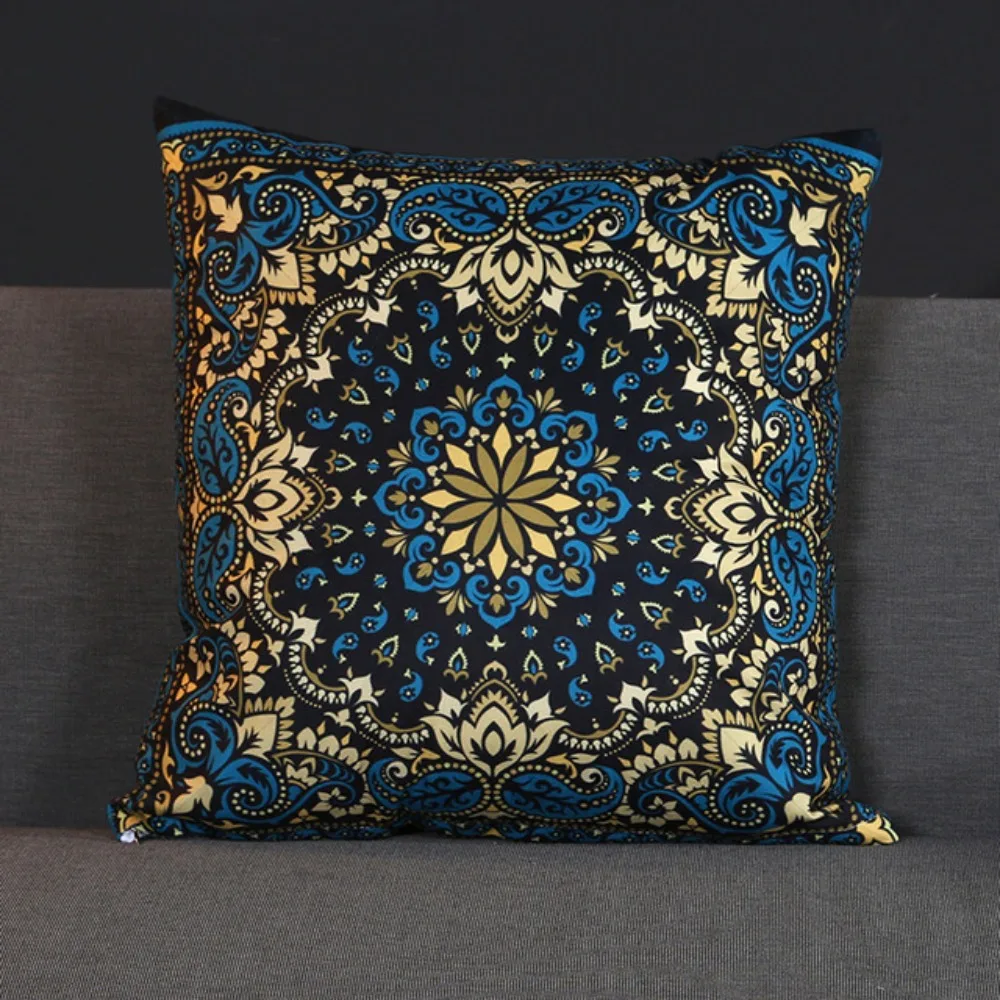 CIFBUY Retro Woven Geometric Floral Cushion Cover 45x45cm Decorative Throw Pillow Case for Home Sofa Chair
