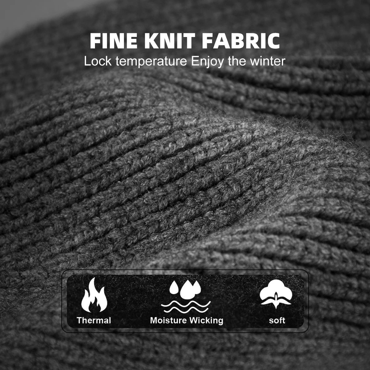WRELS Winter Helmet Liner Earmuff Skull Cap Men Woman Outdoor Beanie Running Skiing Caps Lightweight Earflap Thick Windproof Hat