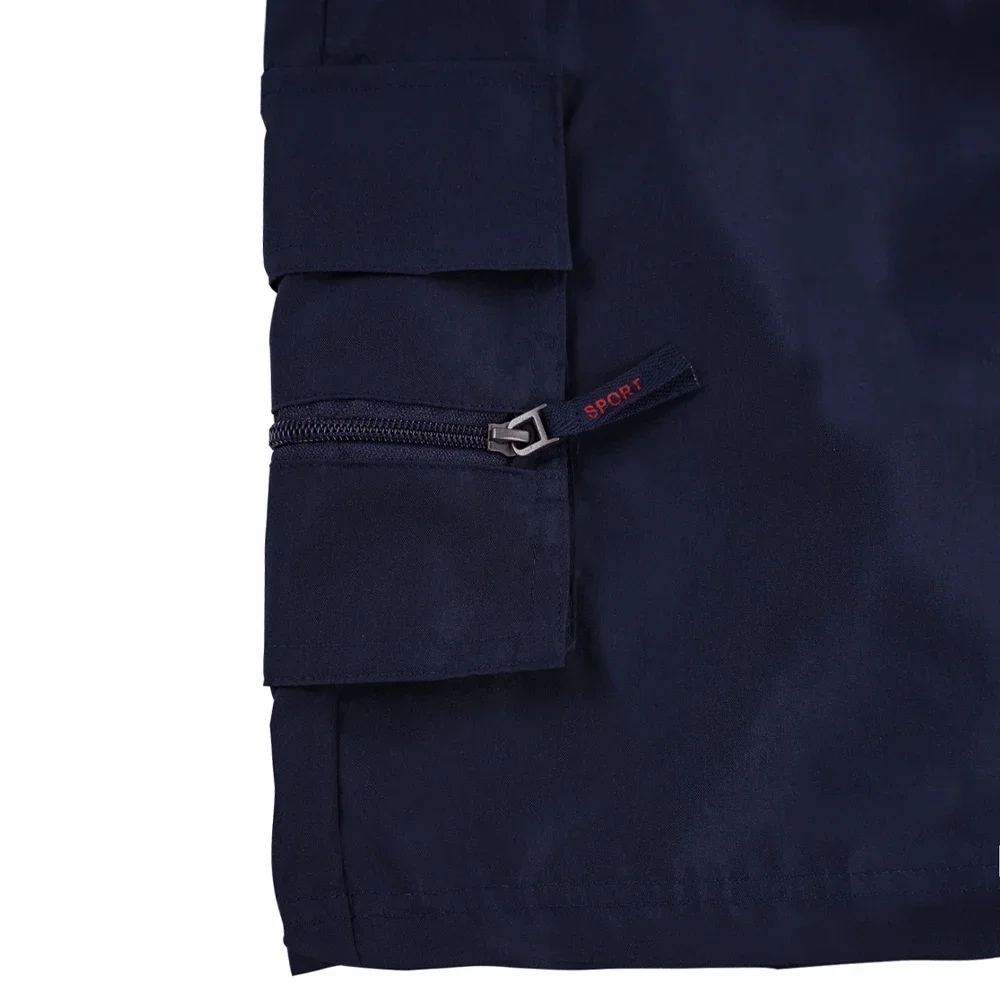 Sommerliche Herren-Cargoshorts im Militärstil mit amerikanischem Print, lässige Arbeitskleidung, taktische Street-Fashion-Hose – Detail 8