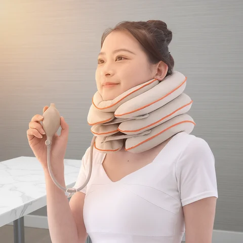 Medical Cervical Neck Traction Inflatable Neck Stretcher Brace Neck protection Relief for Chronic Neck & Shoulder Alignment Pain