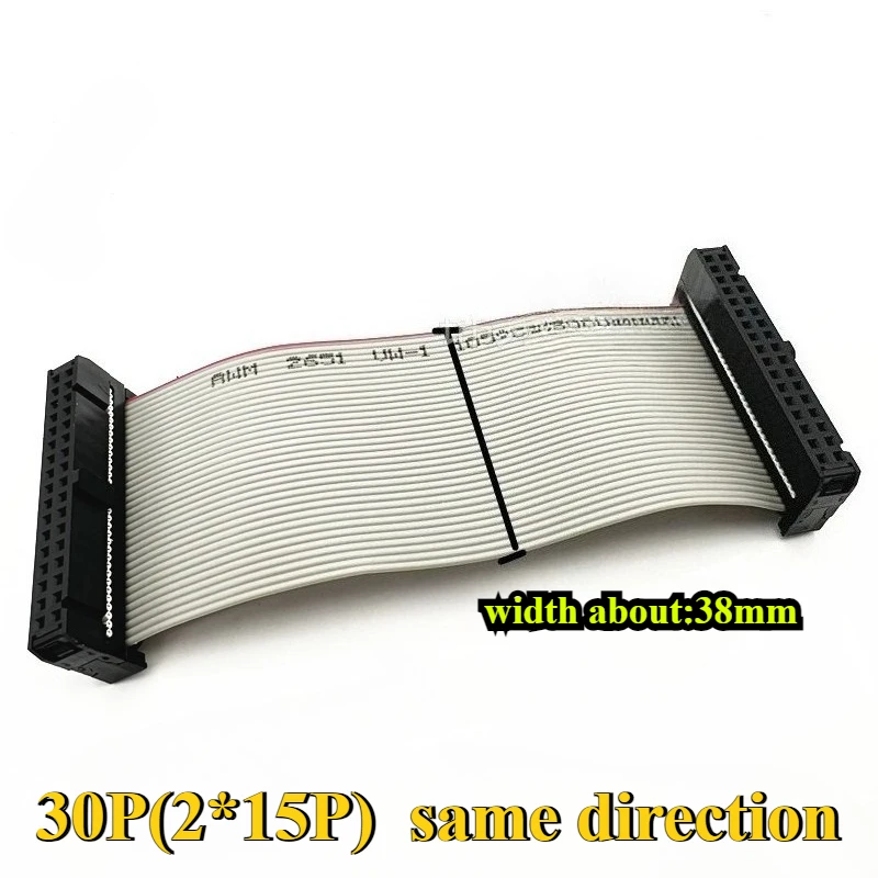 5Pcs/lot IDC2.54mm Gray Flat Ribbon Data Cable FC-6/8/10/12/14/16/18/20/24/26/30/34/40/50/60/64Pin for DC3 F/F IDC Box Header