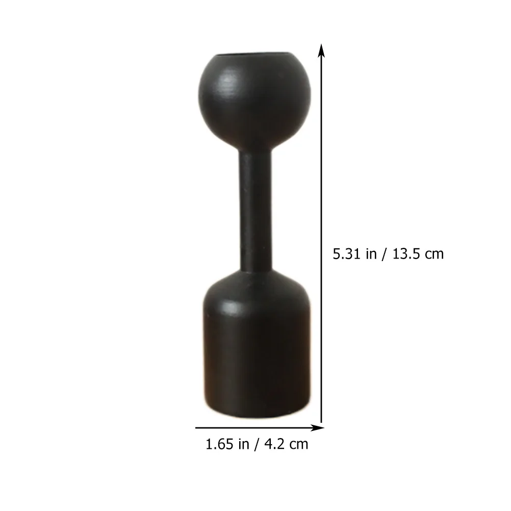 

1pc Solid Wood Holder Wedding Decorative Candlestick Household Stand Desktop Adornment Rustic Wooden Centerpiece