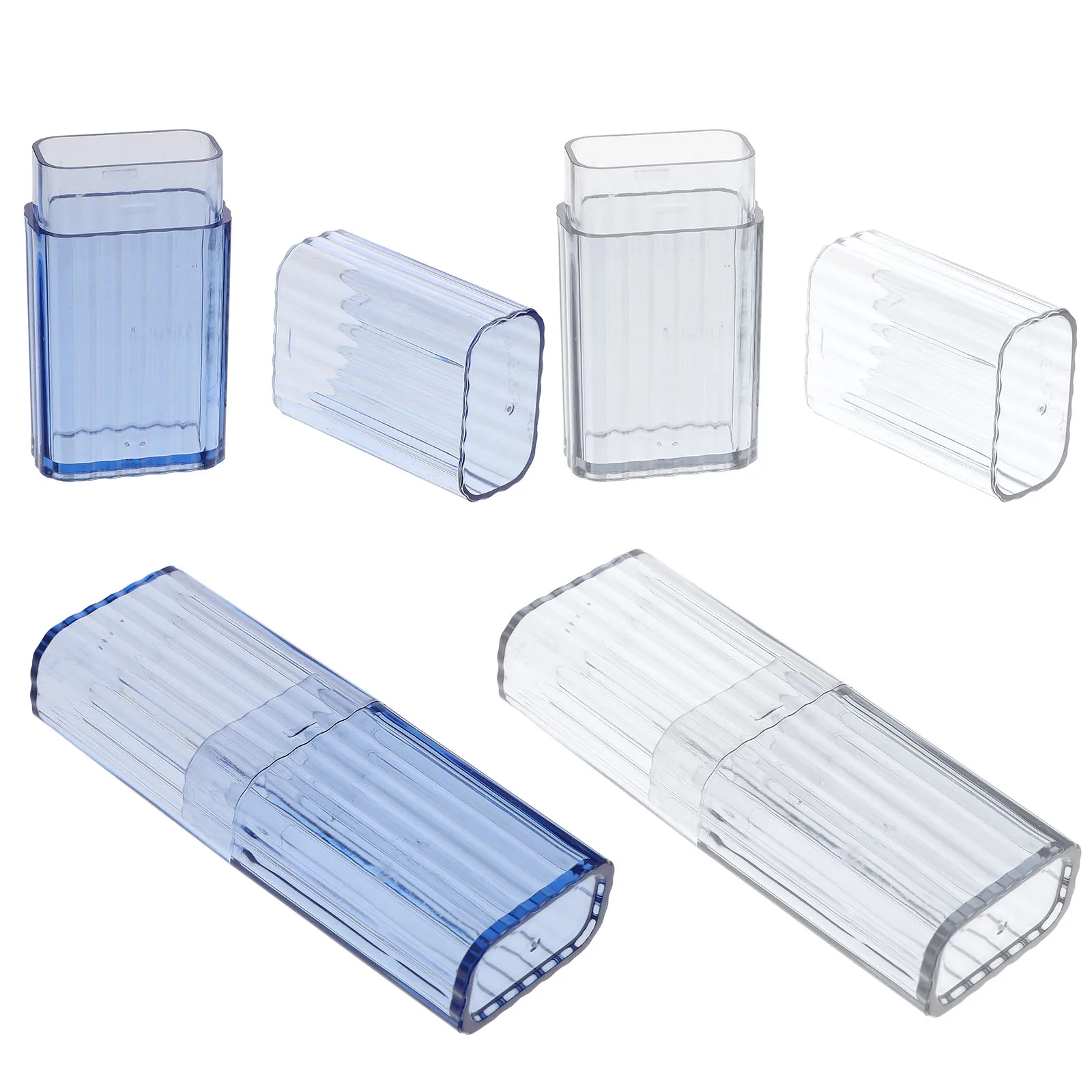 

4 Pcs Storage Box Small Container Flosser Case Cotton Swab Cases Drawer Holder Pp