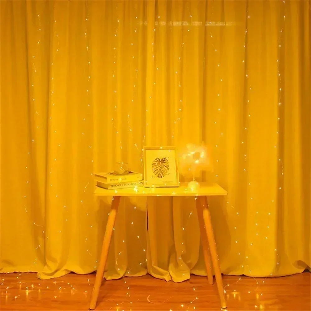 Christmas USB Curtain String Fairy Lights 8 Mode 6/3M LED Garland Remote For Party Garden Home Wedding Decoration New Year 2025