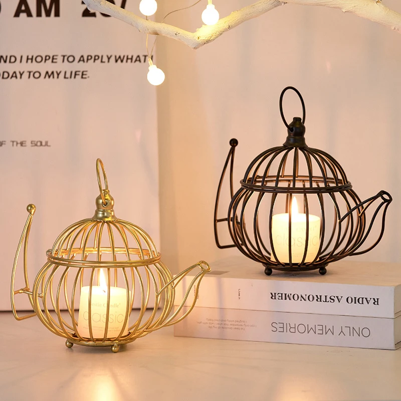 

Nordic Candle Holder Metal Iron Candlestick Retro Candle Holder Decor For Living Room Coffee Table Home Decoration