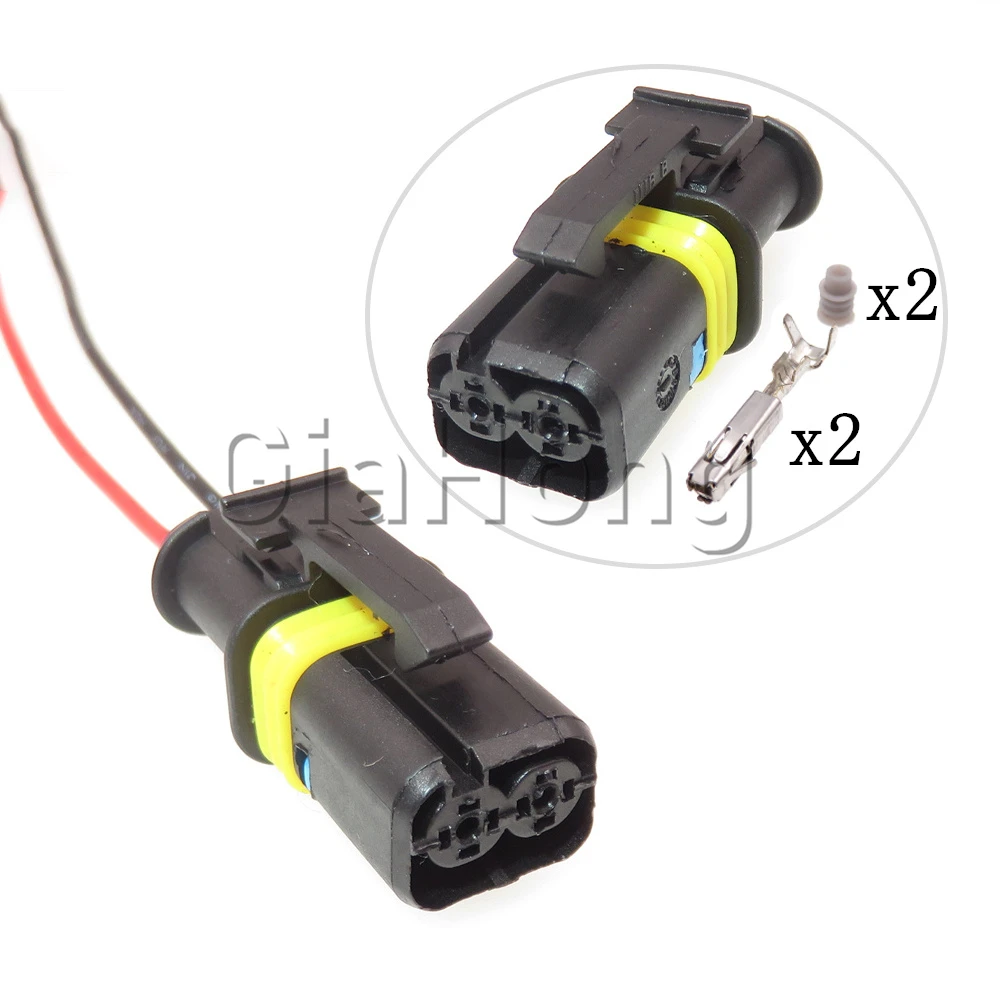 1 Set 2 Ways AC Assembly Auto Parts 18286000002 Car Electronic Injection Motor Connector Automobile Starting Relay Wire Socket