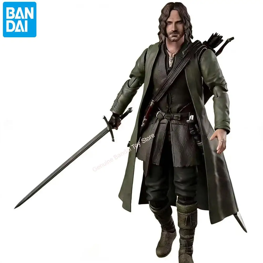 

Original box Bandai SHF THE LORD OF THE RINGS Aragorn Figure Finished Model kit Anime full Action Toy Gift for kids In shock