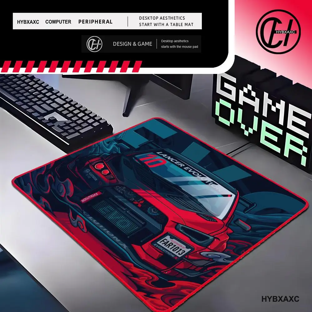 

Rally Sports Racing Car JDMS Gaming Mouse Pad XS Small Red stitched mouse pad For PC Gamer Desktop Decoration Office