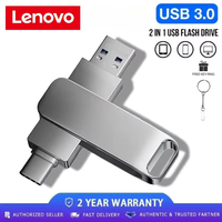 Lenovo 16TB Flash Drive USB 3.2 High Speed Transfer Metal Type-c 2-In-1 Portable Drive Waterproof Memoria U Disk for Computer