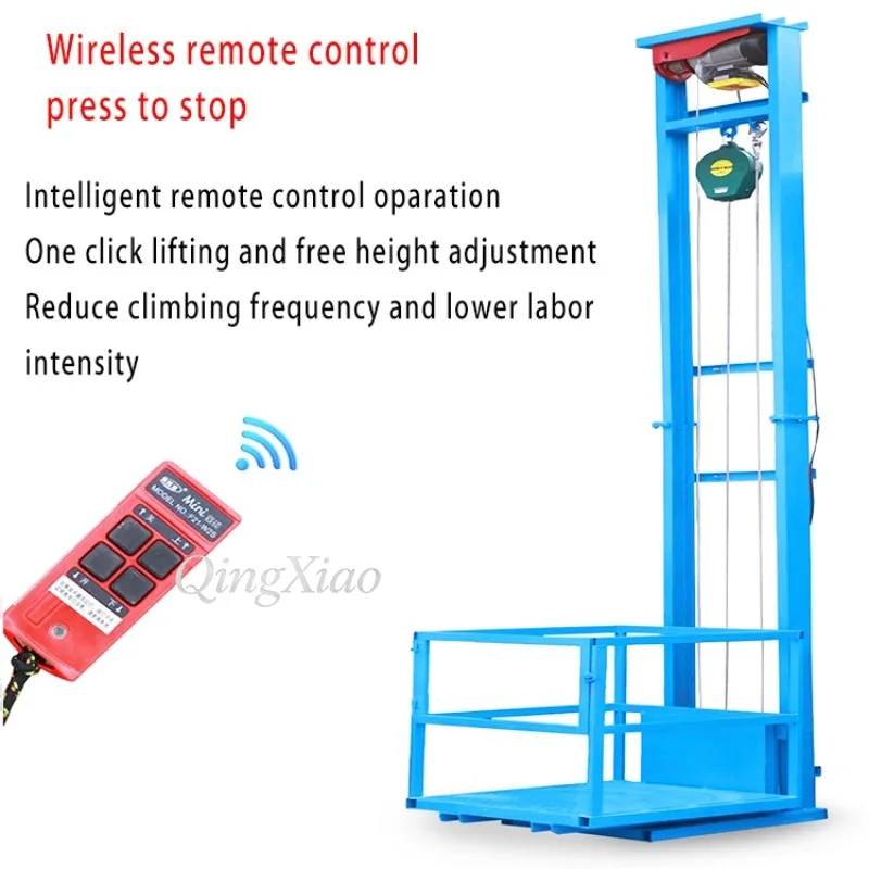 Factory Direct 2026 Guide Rail Small Electric Cargo Hoist Lifting Platform For Factory And Warehouse Goods Transportation Stable