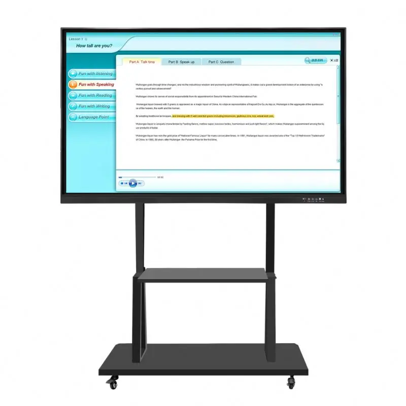 85 Inch Cheap Prices TV Classroom Smart Interactive Board Tou-ch Screen All In One Portable Digital Whiteboard Interactive